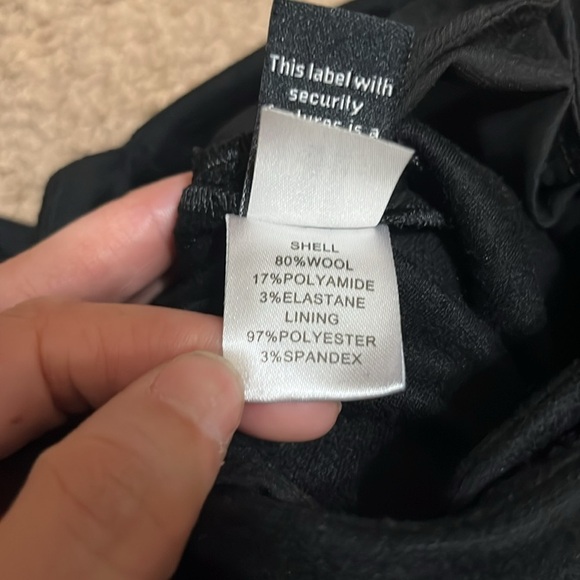 Diane Von Furstenberg DVF Newport Flare Wool Trouser Dress Pants Black 6 - Picture 9 of 11